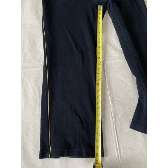 RALPH LAUREN Navy Cotton French Rib Knit Gold Piping Trim Athletic Pants size L - Picture 4 of 7